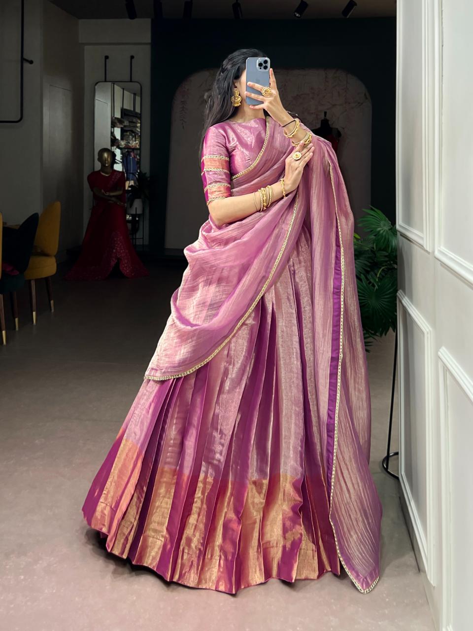 Sabella Zari Tissue catalog lehenga choli catalogue wholesale