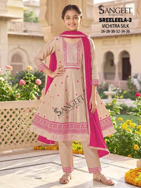 Sangeet Sreeleela vol 3 catalog kids ethnic wear wholesale