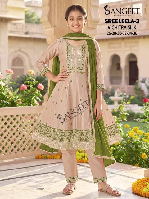 Sangeet Sreeleela vol 3 catalog kids ethnic wear wholesale