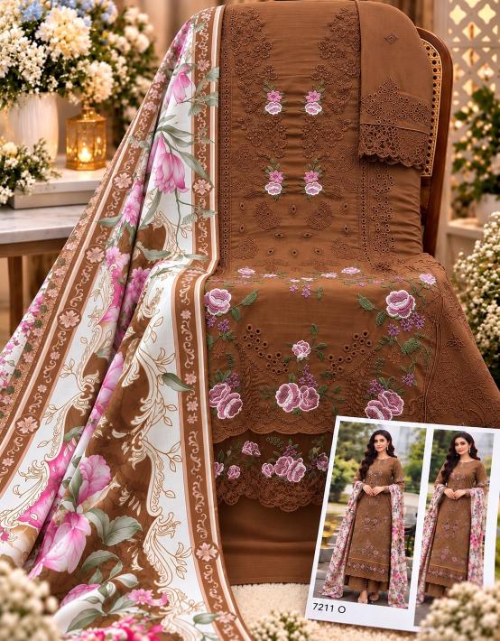 Saniya 7211 Nx catalog pakistani unstitched suits wholesale