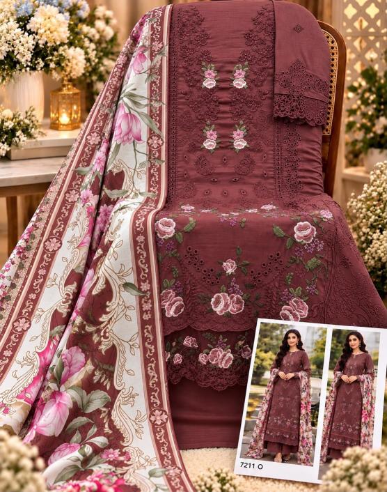 Saniya 7211 Nx catalog pakistani unstitched suits wholesale