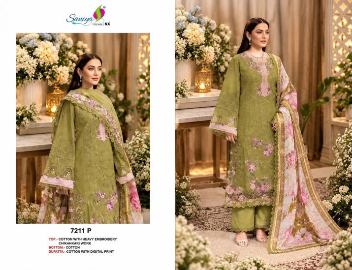 Saniya 7211 Nx catalog pakistani unstitched suits wholesale