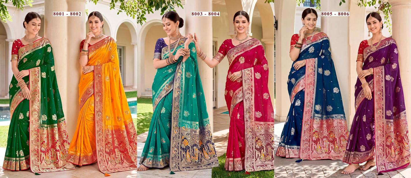 Saroj Albeli satin saroski vol.8 silk saree in surat price wholesale