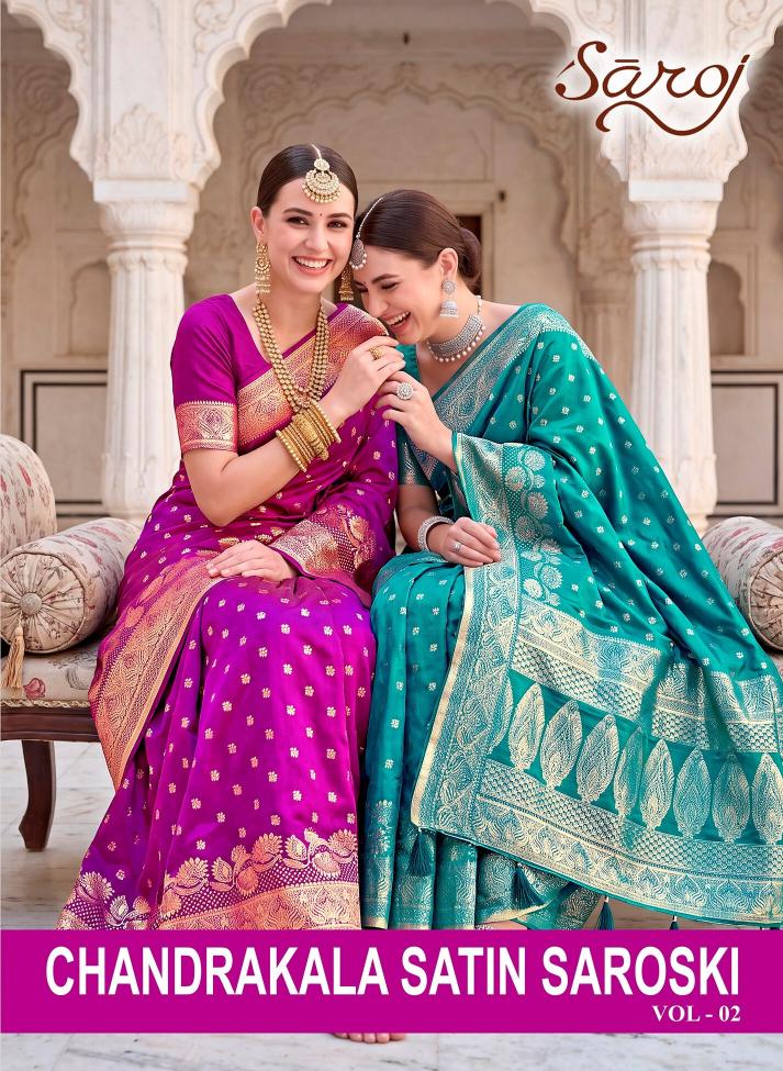 Saroj chandrakala satin saroski vol.2 Satin silk in surat price wholesale