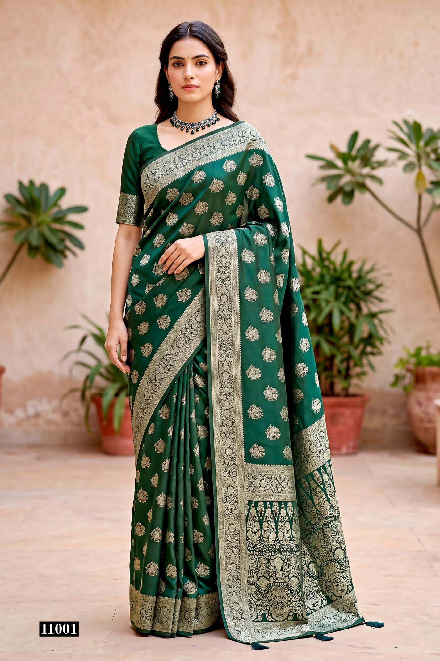 Saroj Destiny simmer satin vol.1 Tisse satin silk saree in surat price wholesale