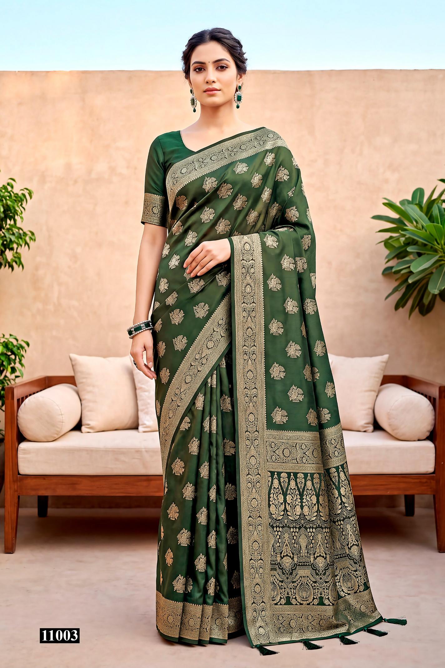 Saroj Destiny simmer satin vol.1 Tisse satin silk saree in surat price wholesale