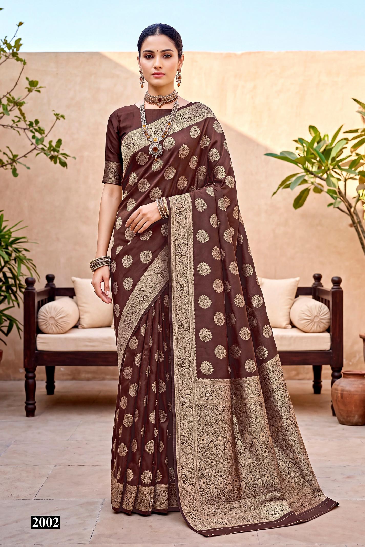 Saroj Destiny simmer satin vol.2 Tisse satin silk saree in surat price wholesale