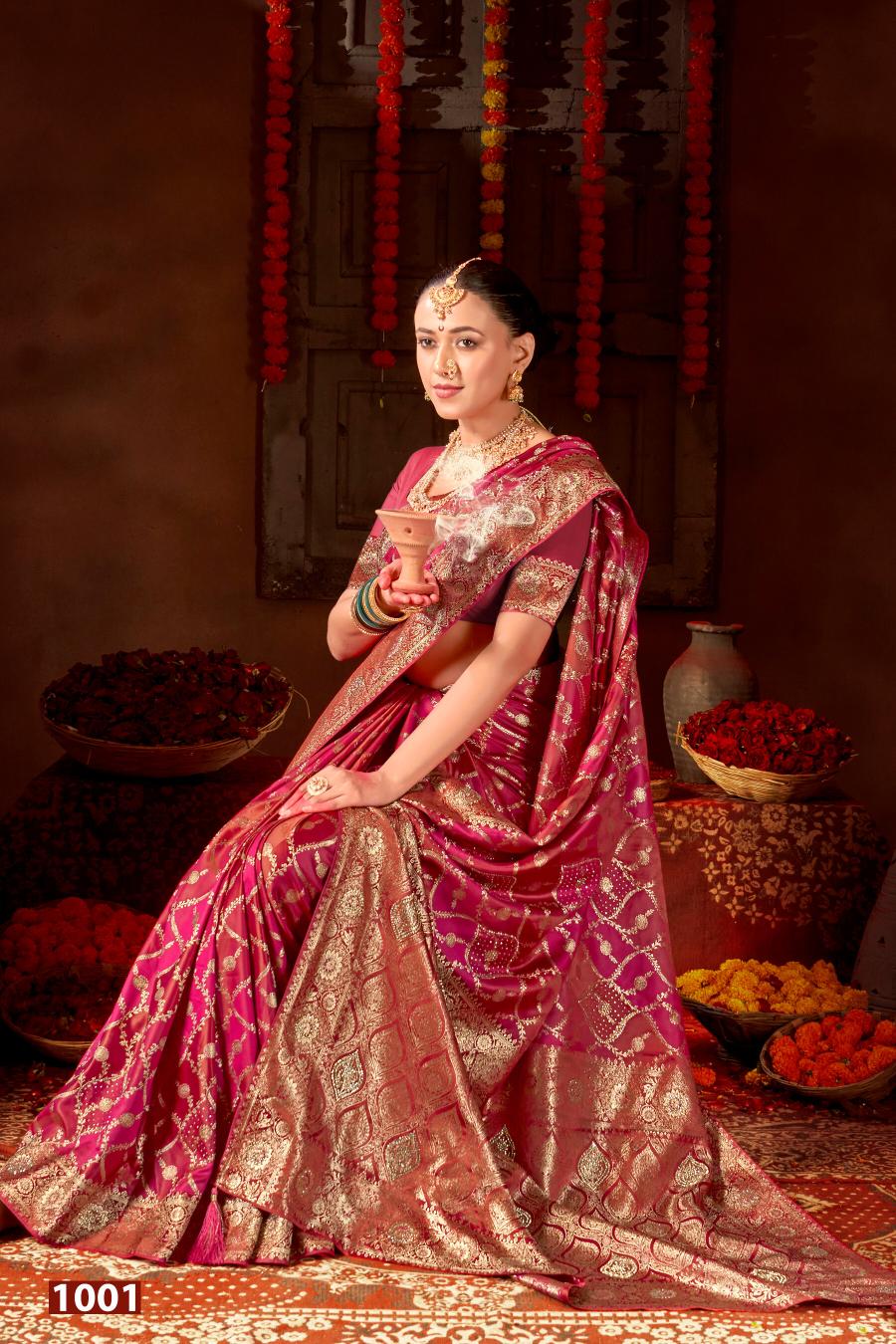 Saroj Manohari satin silk vol.1 satin silk saree in surat price wholesale
