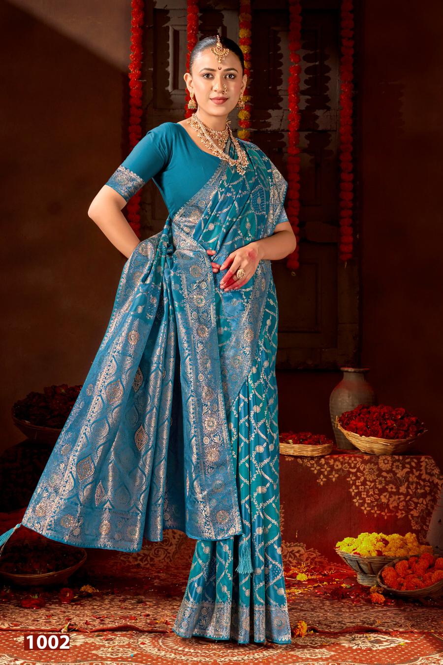 Saroj Manohari satin silk vol.1 satin silk saree in surat price wholesale