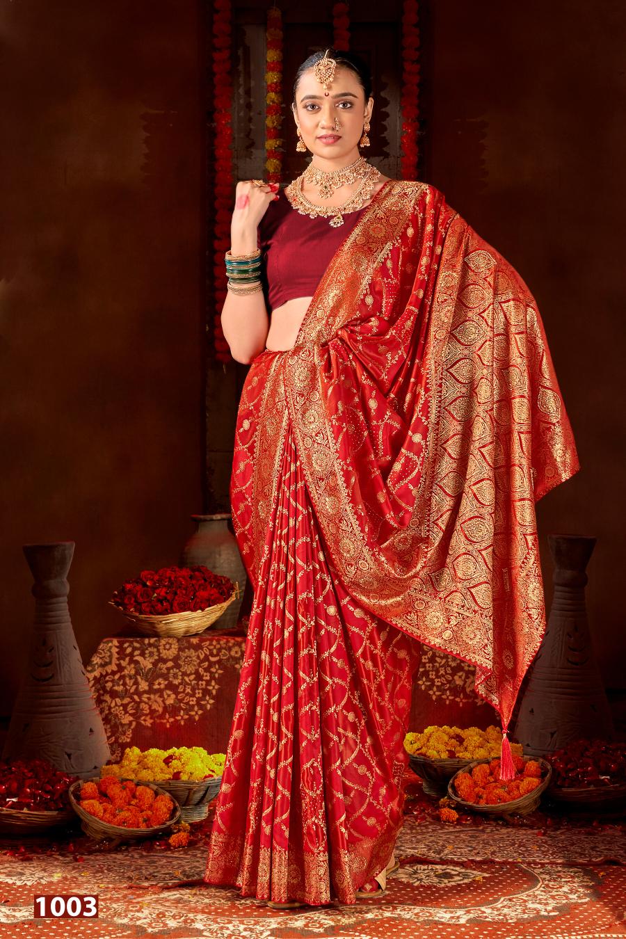 Saroj Manohari satin silk vol.1 satin silk saree in surat price wholesale
