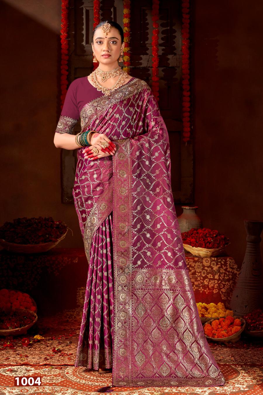 Saroj Manohari satin silk vol.1 satin silk saree in surat price wholesale