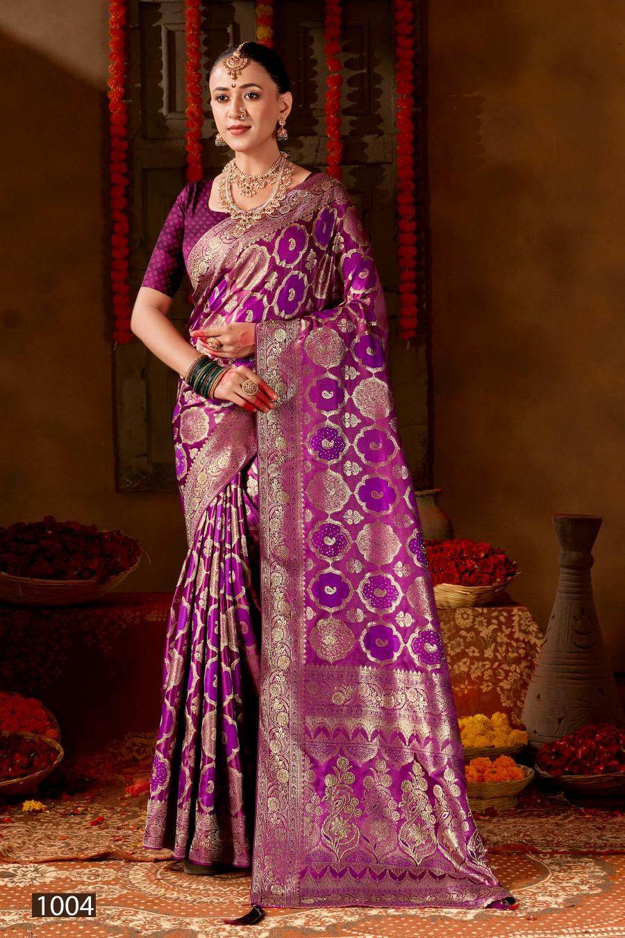 Saroj Manohari satin silk vol.4 satin silk saree in surat price wholesale