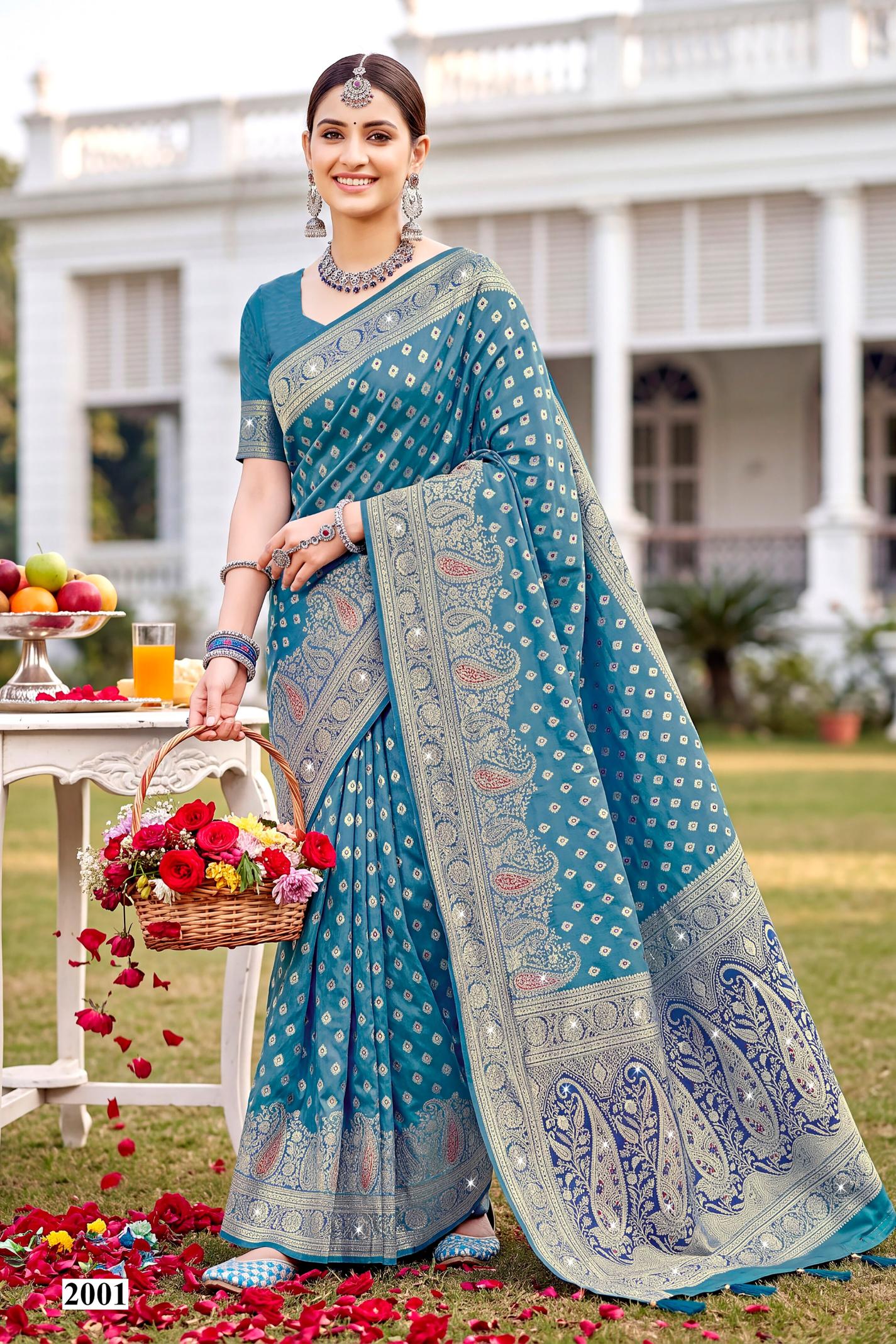Saroj Priyamilan satin saroski vol.2 Silk saree in surat with price wholesale