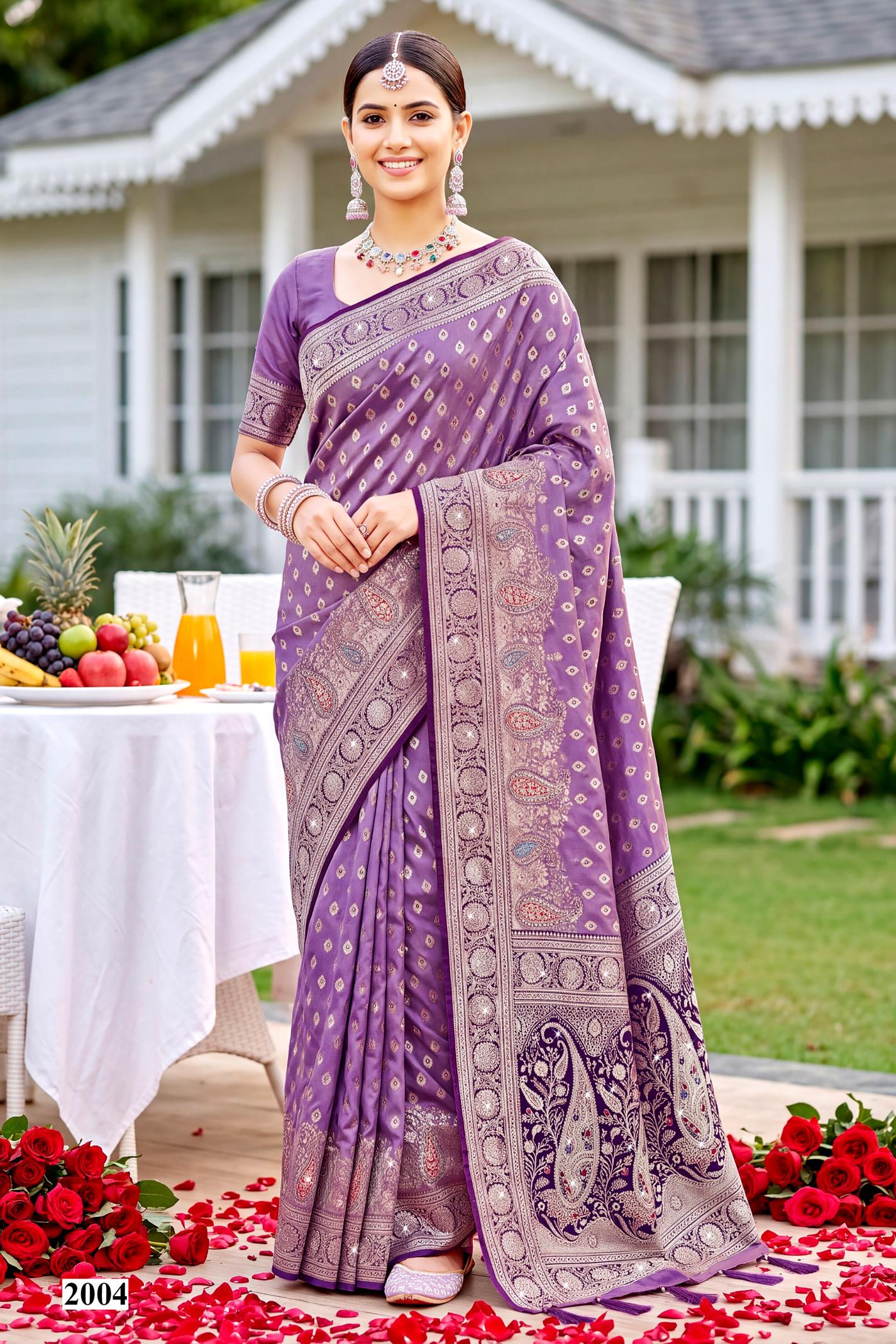 Saroj Priyamilan satin saroski vol.2 Silk saree in surat with price wholesale