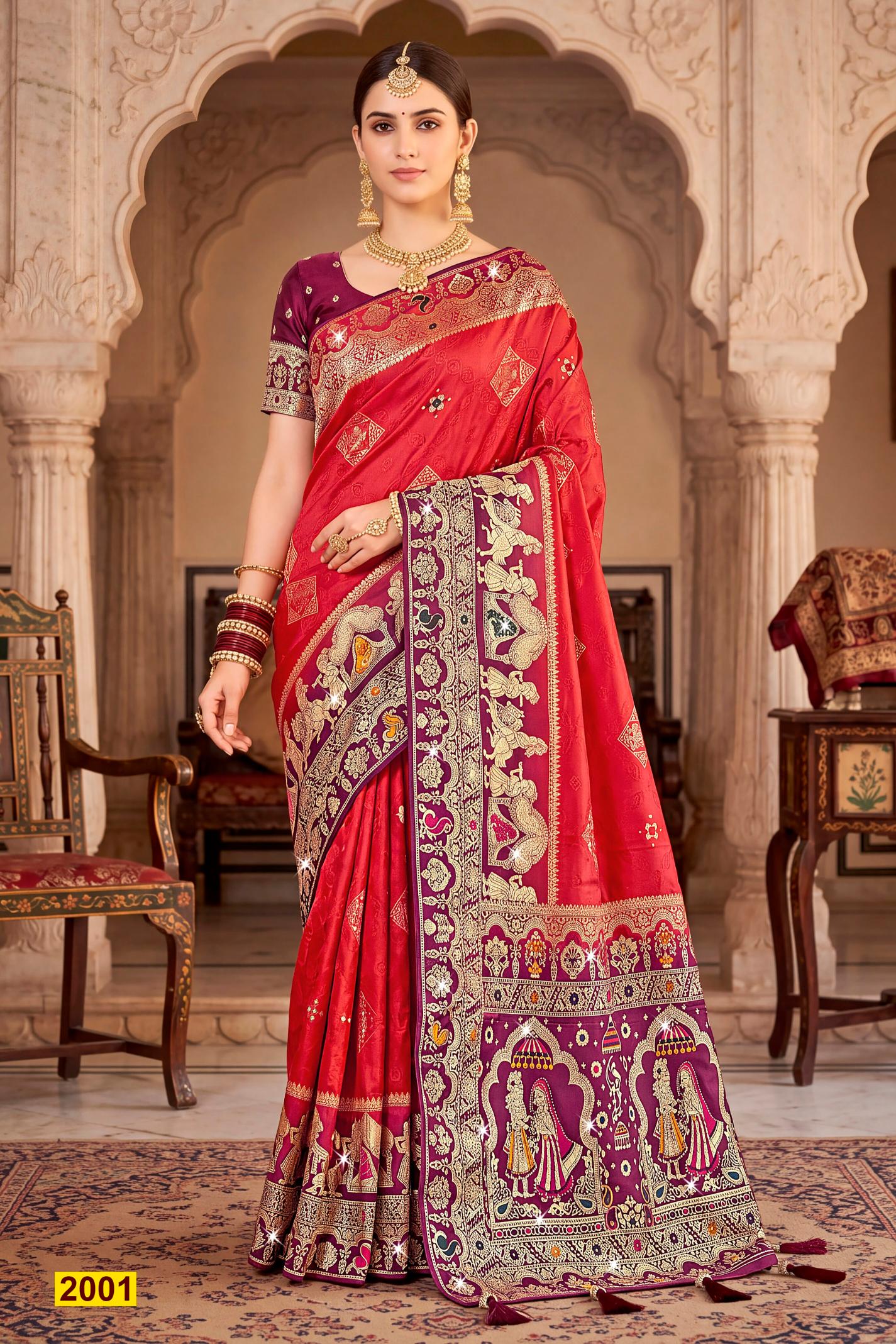 Saroj  Ravina satin saroski vol.2 Silk saree in surat price wholesale