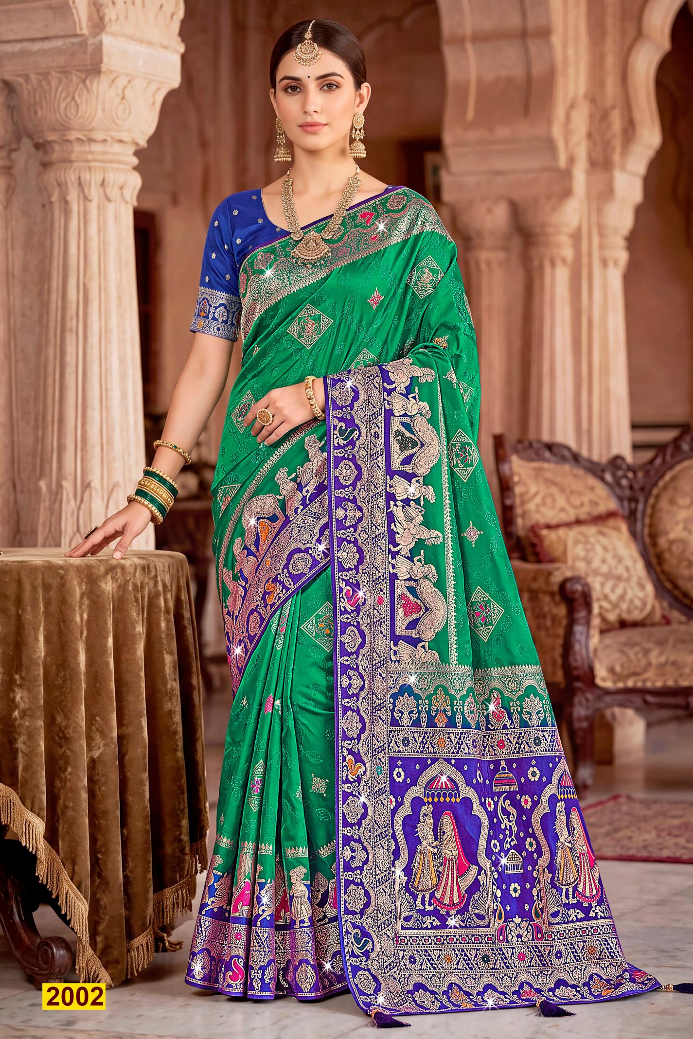 Saroj  Ravina satin saroski vol.2 Silk saree in surat price wholesale