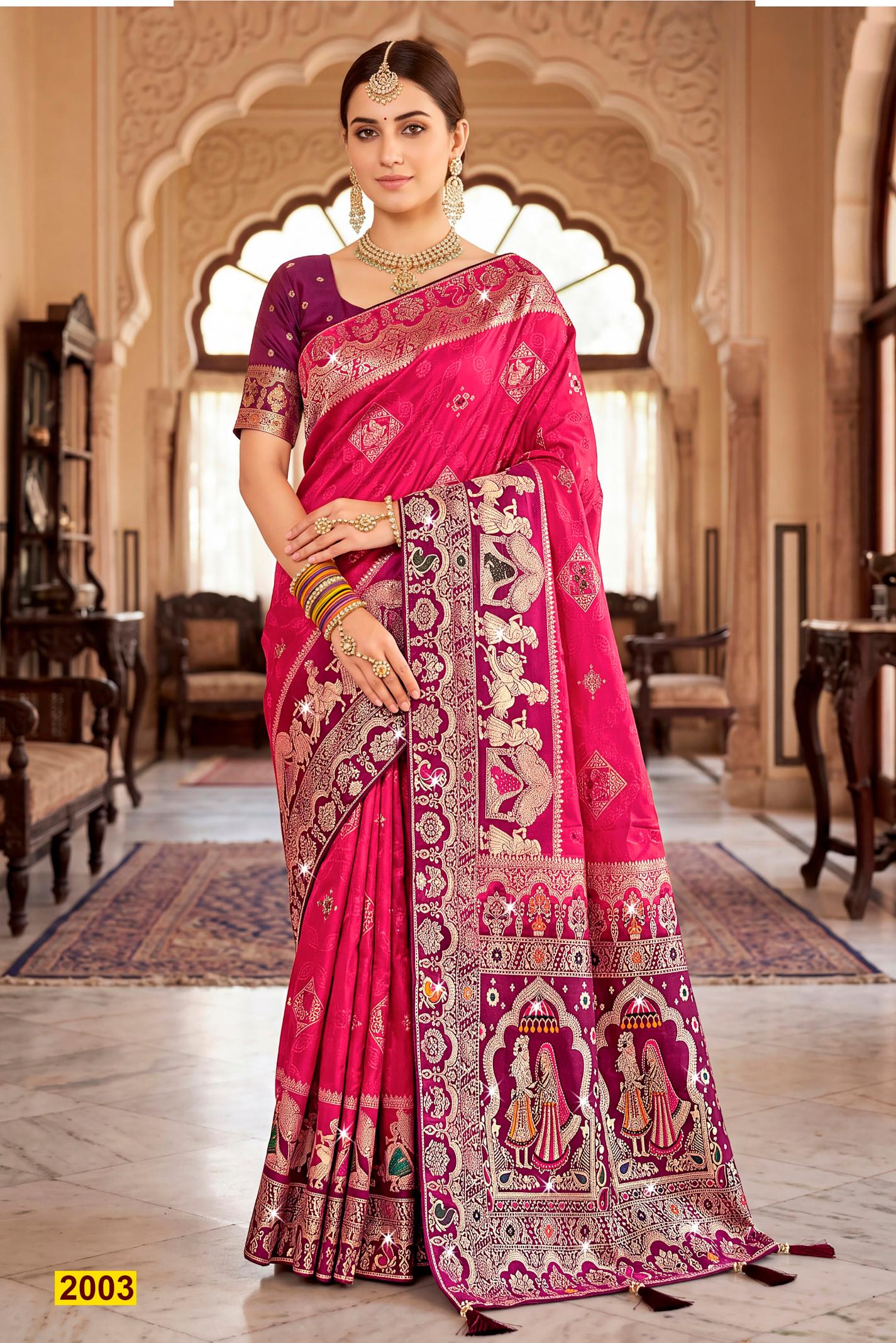 Saroj  Ravina satin saroski vol.2 Silk saree in surat price wholesale