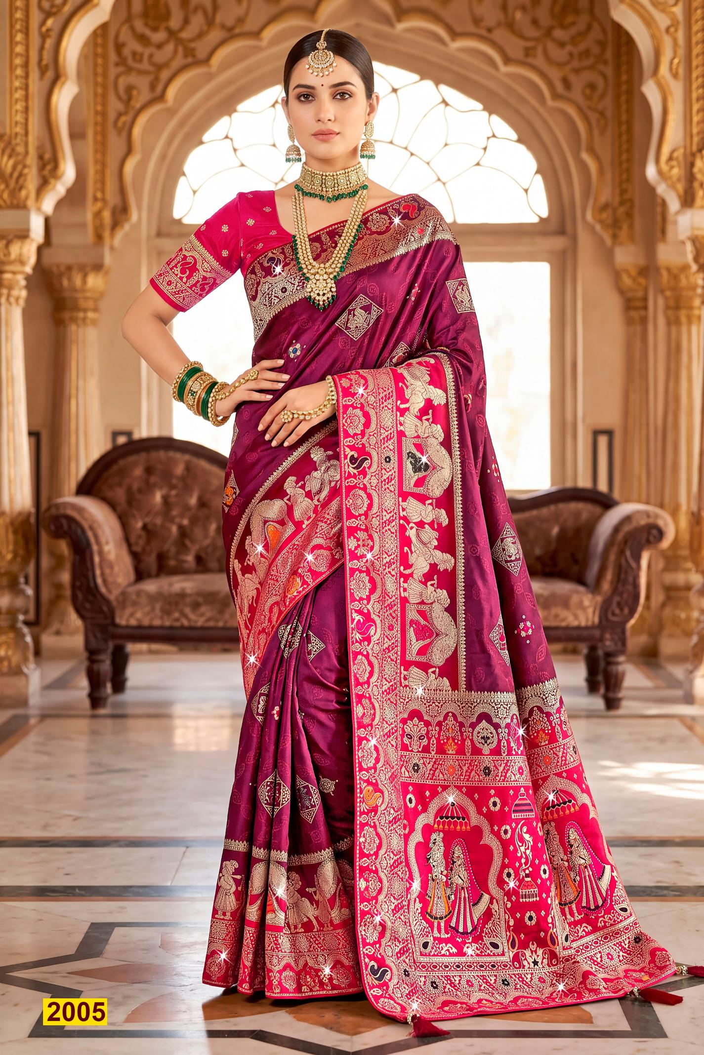 Saroj  Ravina satin saroski vol.2 Silk saree in surat price wholesale