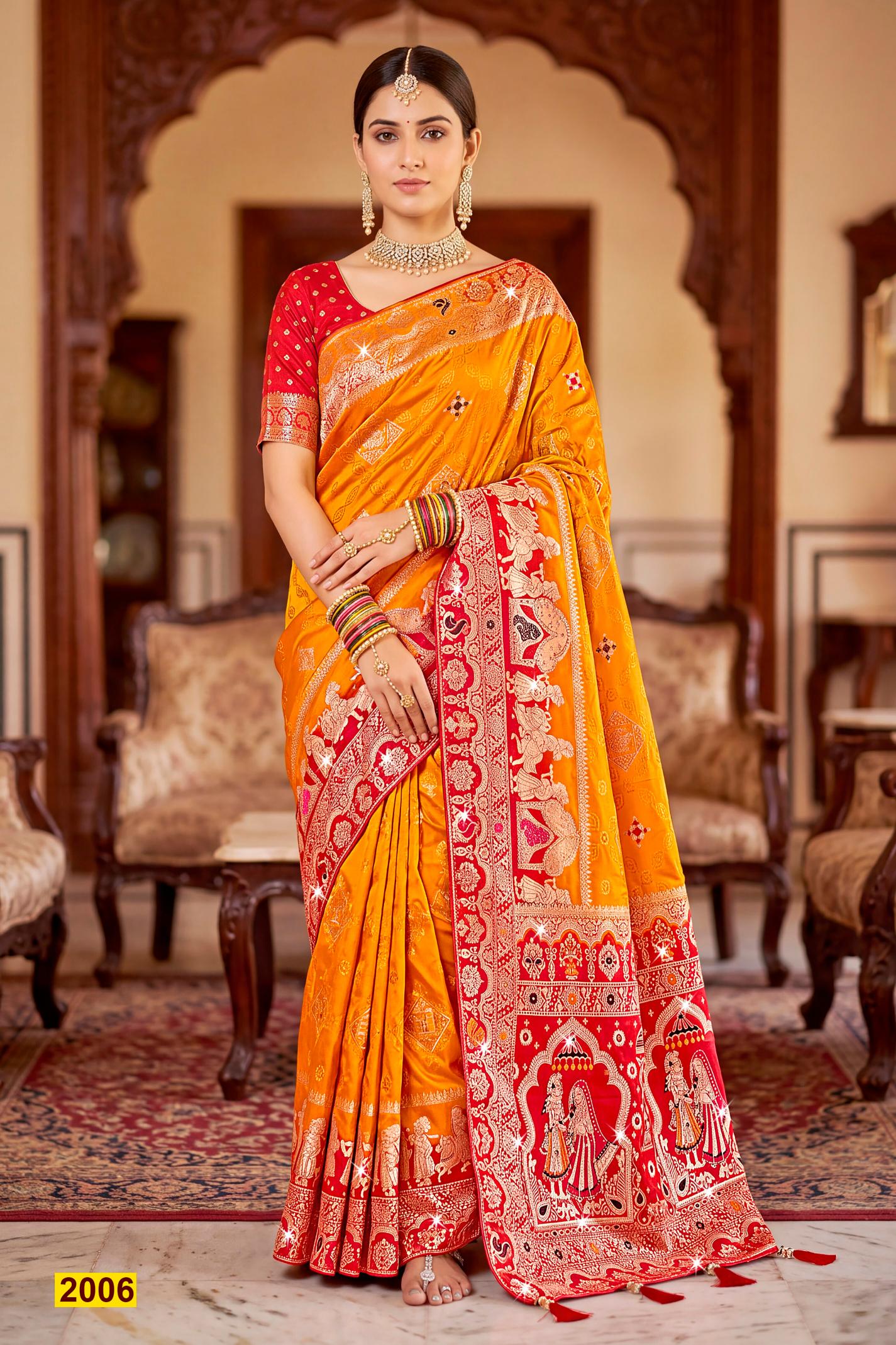 Saroj  Ravina satin saroski vol.2 Silk saree in surat price wholesale