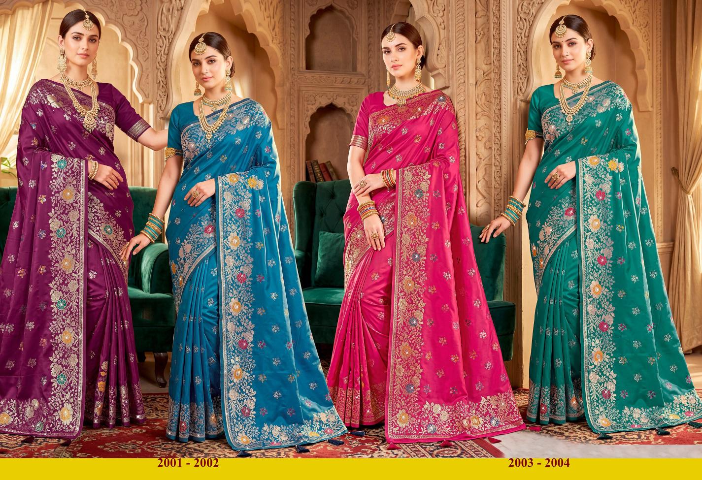 Saroj  Riddhima satin saroski vol.2 satin silk saree in surat price wholesale
