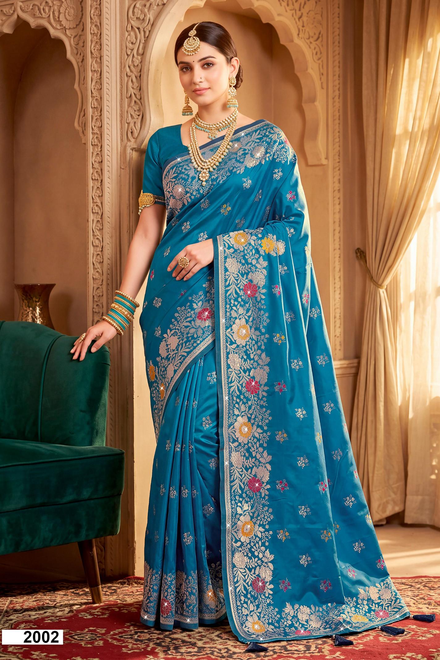 Saroj  Riddhima satin saroski vol.2 satin silk saree in surat price wholesale