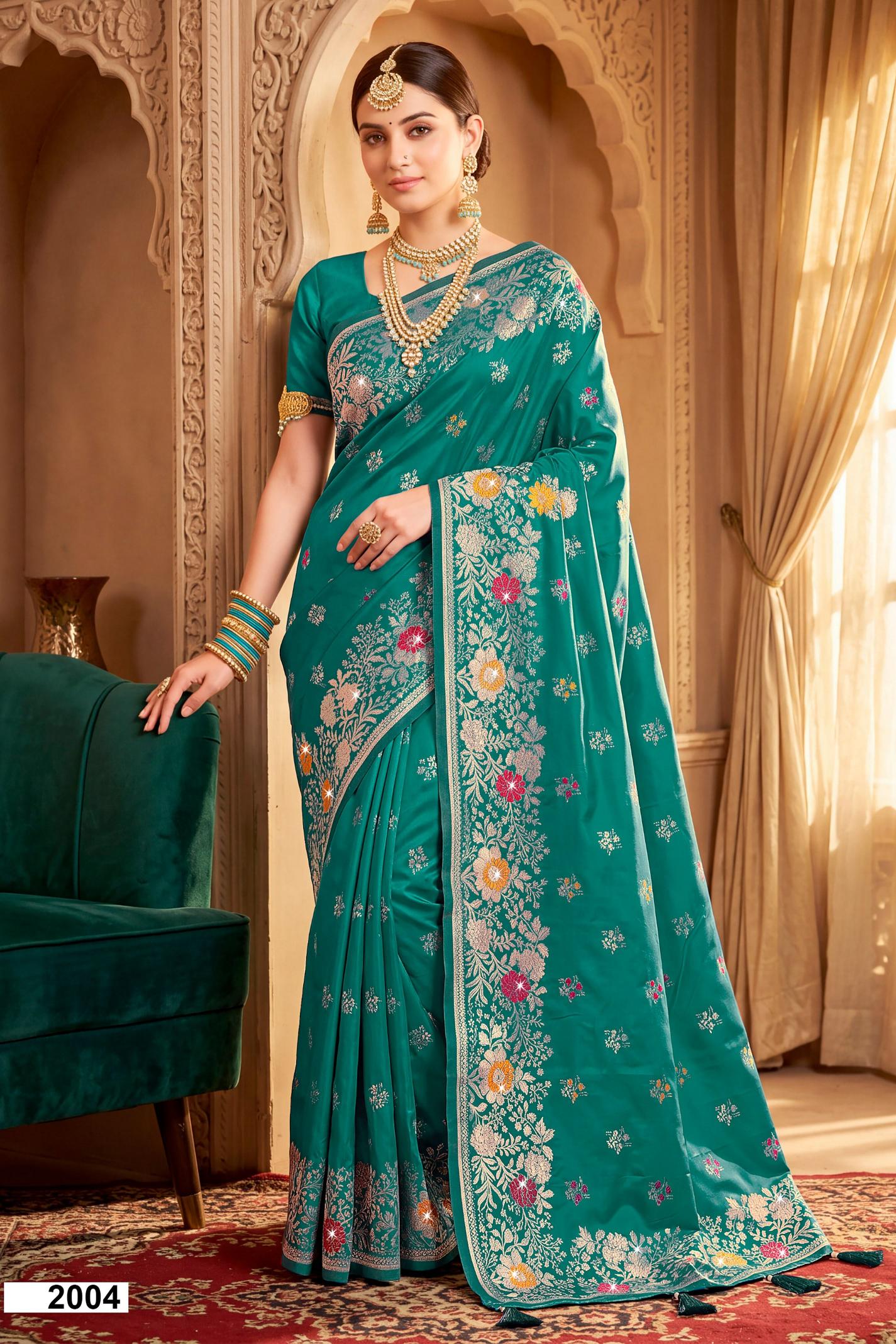 Saroj  Riddhima satin saroski vol.2 satin silk saree in surat price wholesale