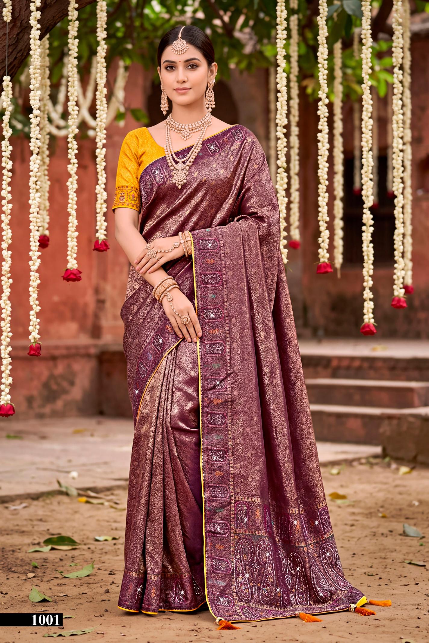Saroj Sanwariya satin saroski vol.1 satin silk saree in surat price wholesale