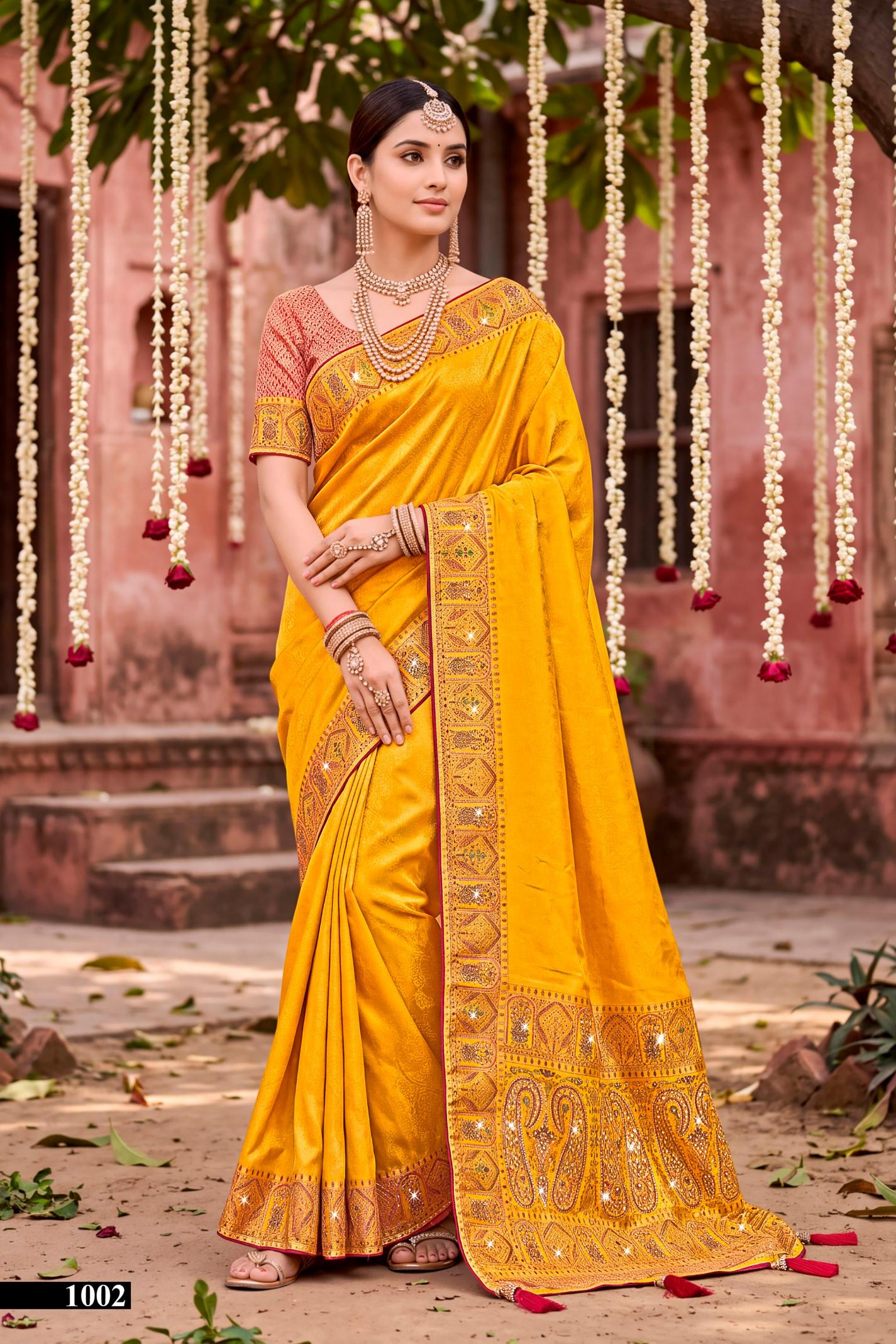 Saroj Sanwariya satin saroski vol.1 satin silk saree in surat price wholesale