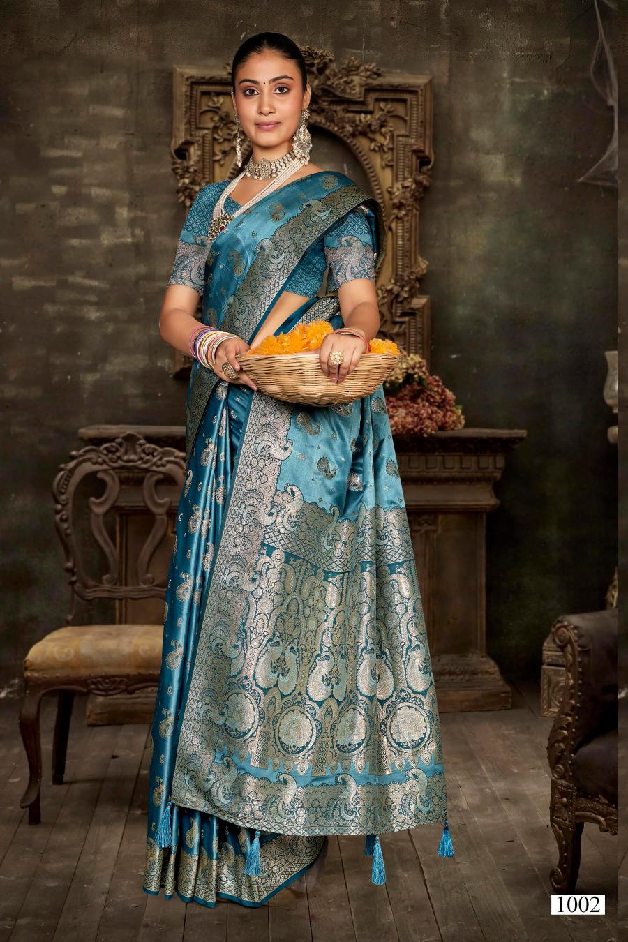 Saroj Sparsh satin saroski vol.1 satin silk saree in surat with price wholeasle