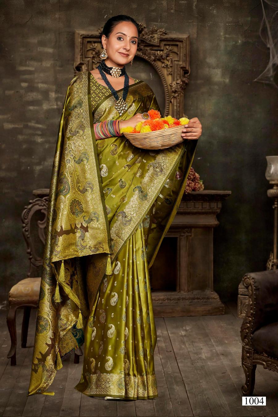 Saroj Sparsh satin saroski vol.1 satin silk saree in surat with price wholeasle