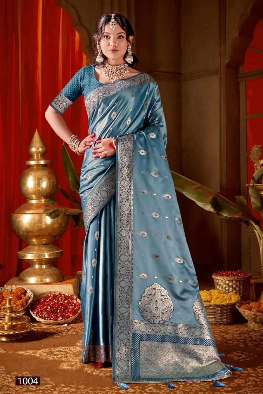 Saroj Sparsh satin saroski vol.2 satin silk saree in surat with price wholeasle