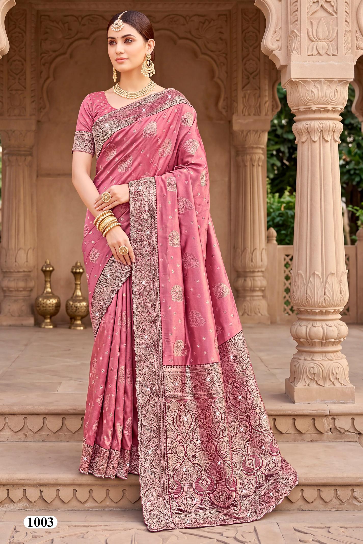 Saroj Tanvi jarkan vol.1 silk saree in surat price wholesale