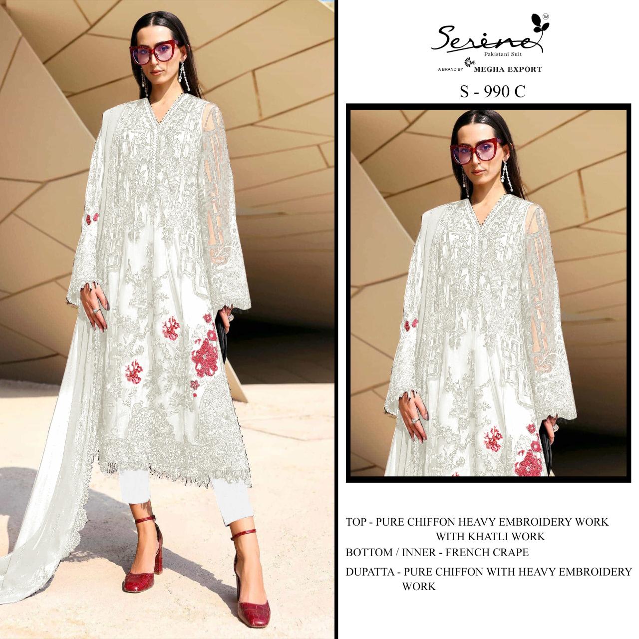 Serine S 990 catalog wholesale pakistani suits in kashmir
