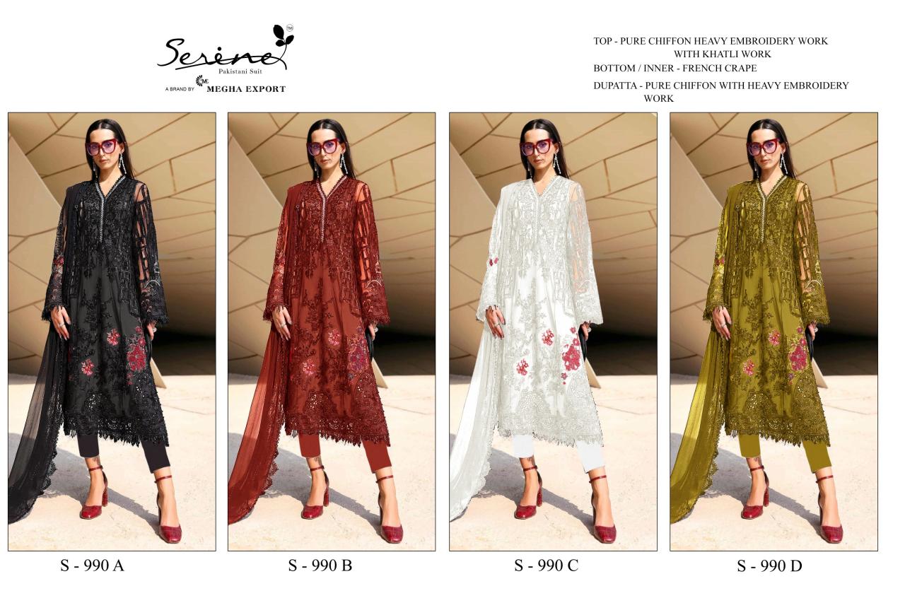 Serine S 990 catalog wholesale pakistani suits in kashmir