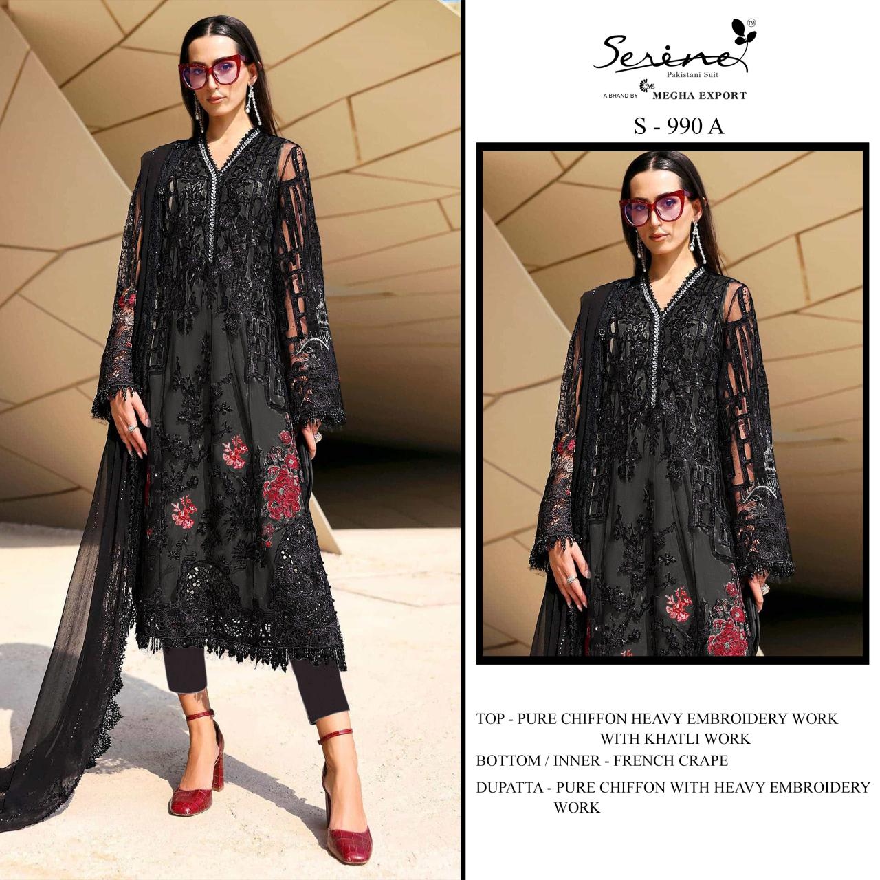 Serine S 990 catalog wholesale pakistani suits in kashmir