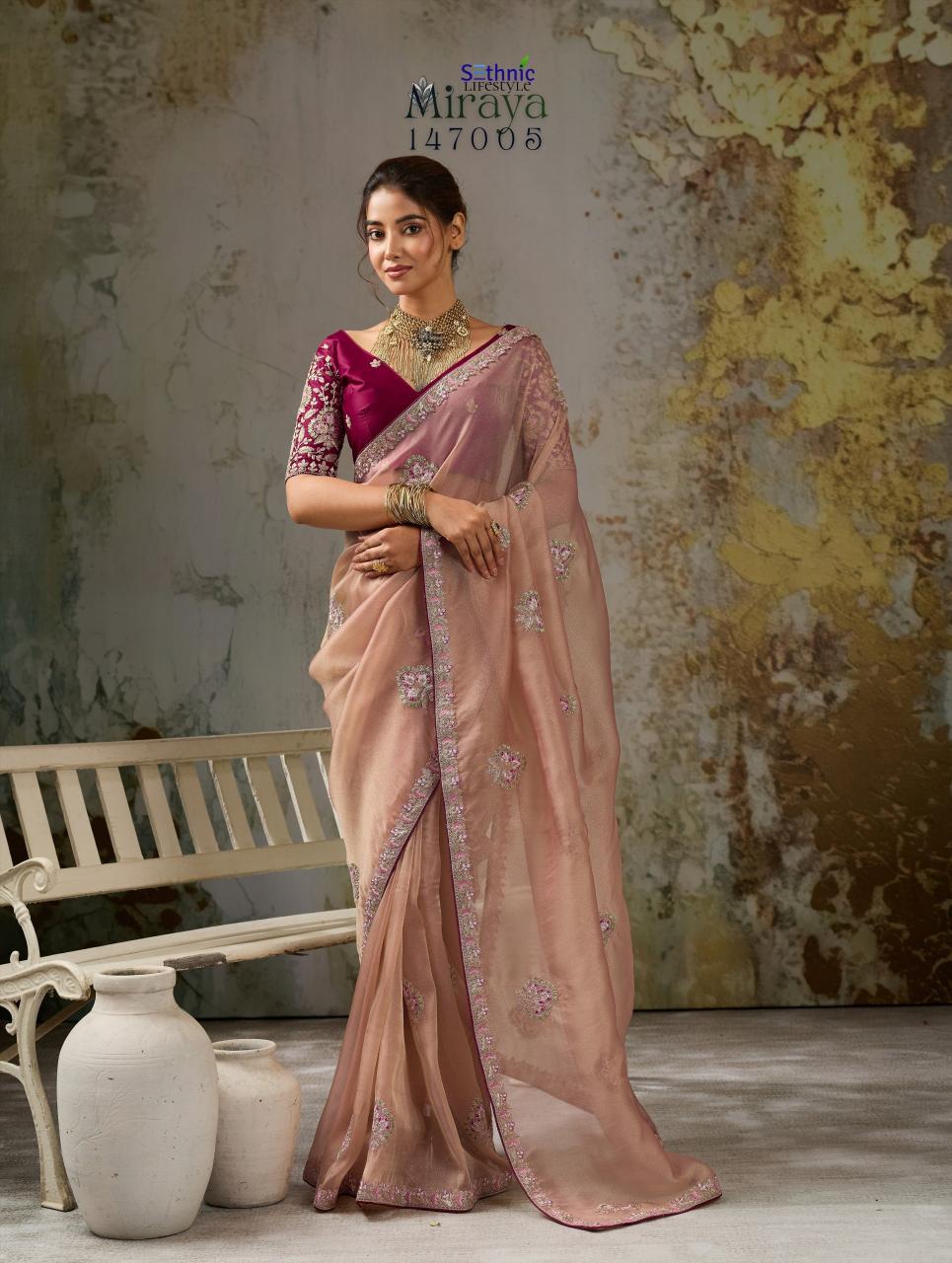 Sethnic Miraya catalog saree cover wholesale market in mumbai