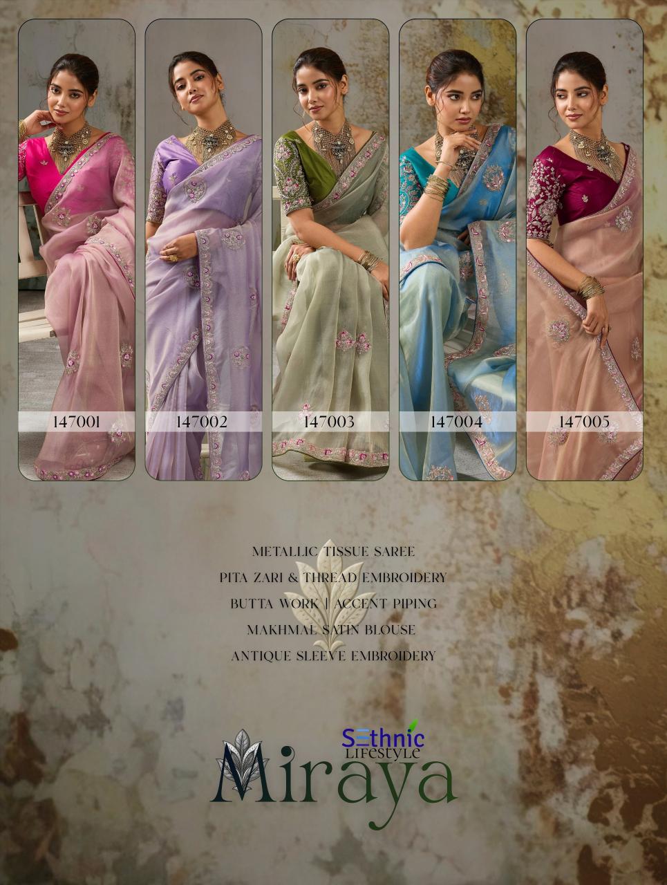 Sethnic Miraya catalog saree cover wholesale market in mumbai