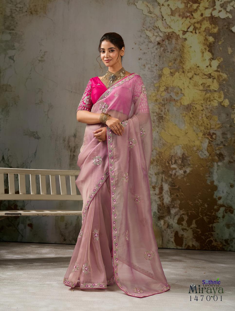 Sethnic Miraya catalog saree cover wholesale market in mumbai