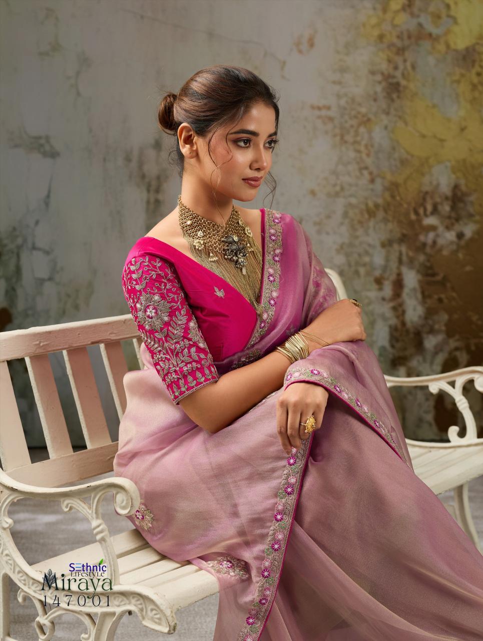 Sethnic Miraya catalog saree cover wholesale market in mumbai