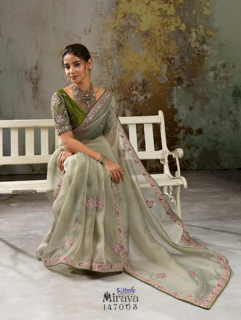 Sethnic Miraya catalog saree cover wholesale market in mumbai