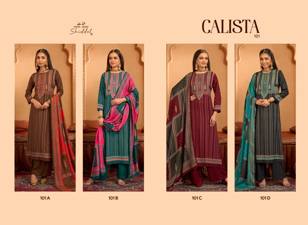 Shiddat Calista 101 catalog indian salwar kameez wholesale