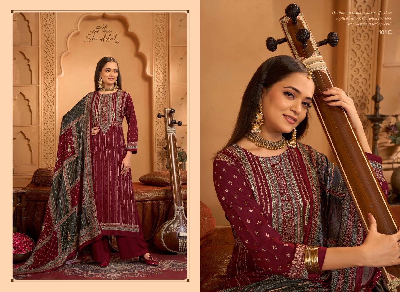 Shiddat Calista 101 catalog indian salwar kameez wholesale