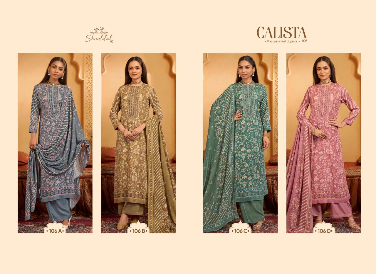 Shiddat Calista 106 catalog indian salwar kameez wholesale uk