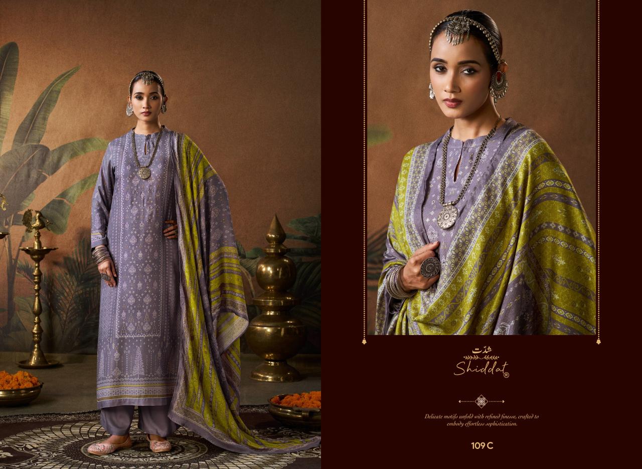 Shiddat Calista 109 catalog designer salwar kameez wholesalers india