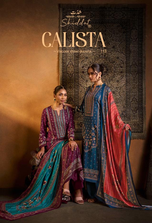 Shiddat Calista 113 catalog designer salwar kameez wholesale in surat