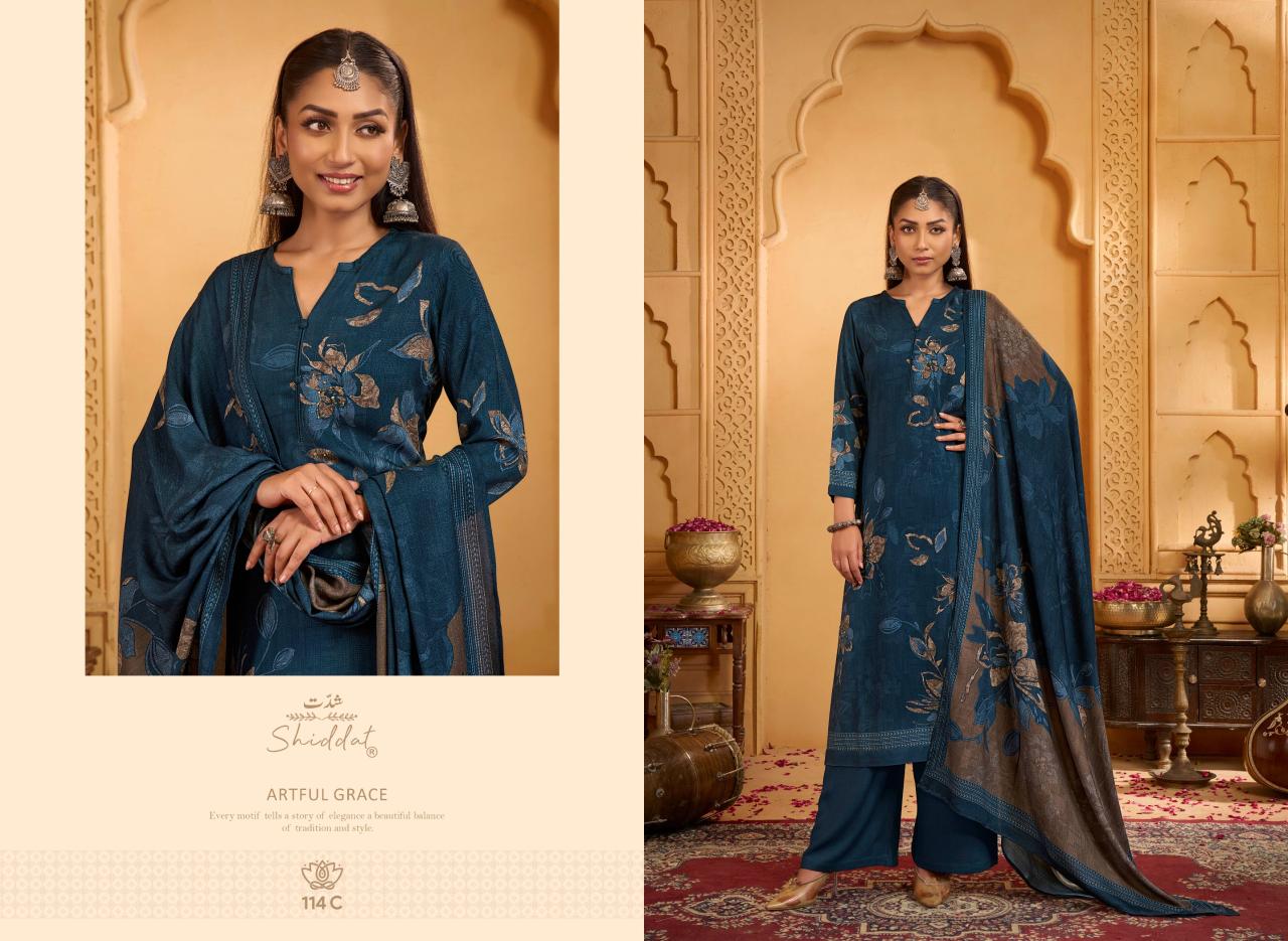 Shiddat Calista 114 catalog wholesale printed salwar kameez
