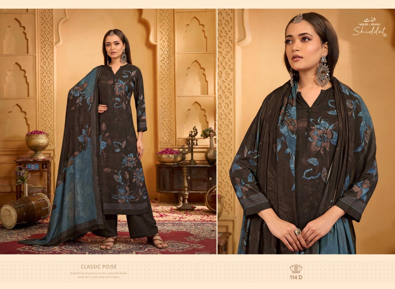 Shiddat Calista 114 catalog wholesale printed salwar kameez