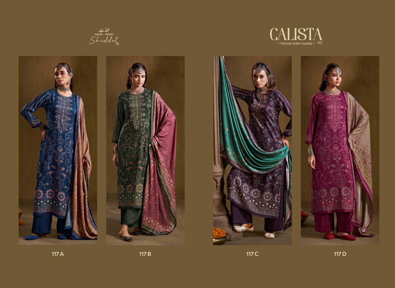 Shiddat Calista 117 catalog indian salwar kameez wholesale price
