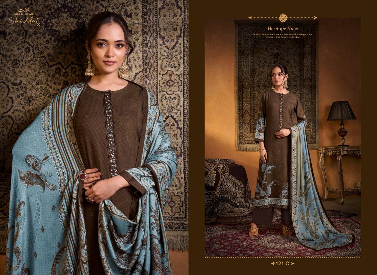 Shiddat Calista 121 catalog designer salwar kameez wholesale in kolkata