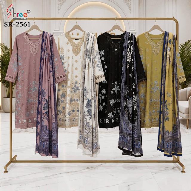 Shree Fabs 2561 catalog wholesale market for pakistani suits in hyderabad